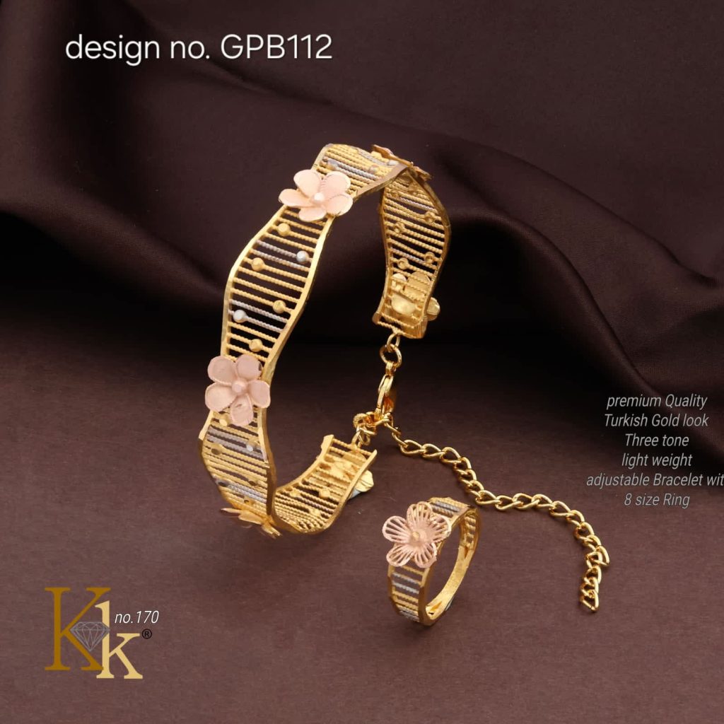 import placeholder for turkish gold look kada and ring