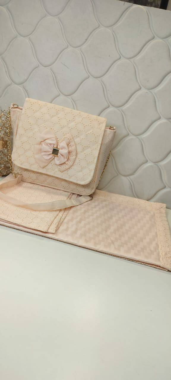 elegant quilted masallah and sling bag with golden chain elegant quilted masallah and sling bag with golden chain